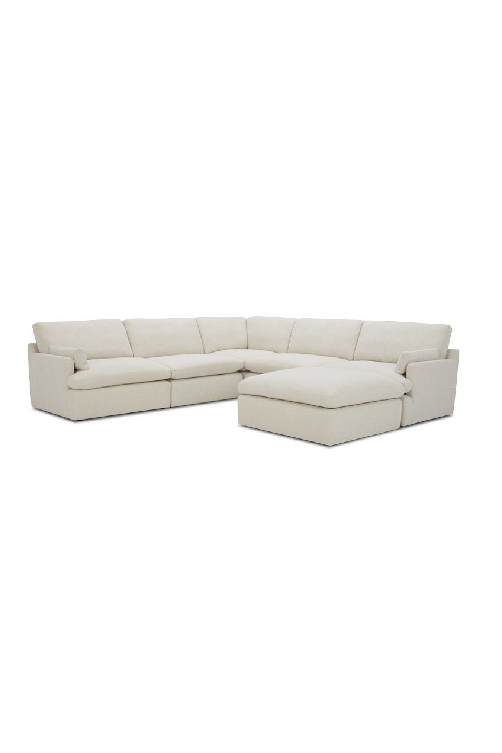   Beige Linen Sectional Sofa | Oroa.com