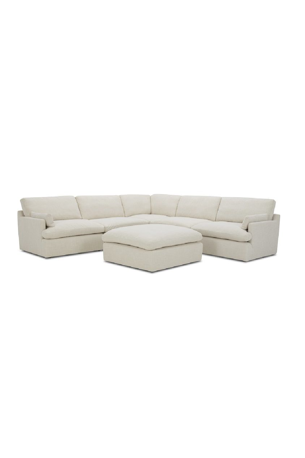   Beige Linen Sectional Sofa | Oroa.com