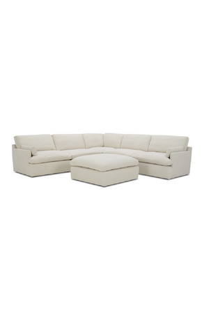   Beige Linen Sectional Sofa | Oroa.com
