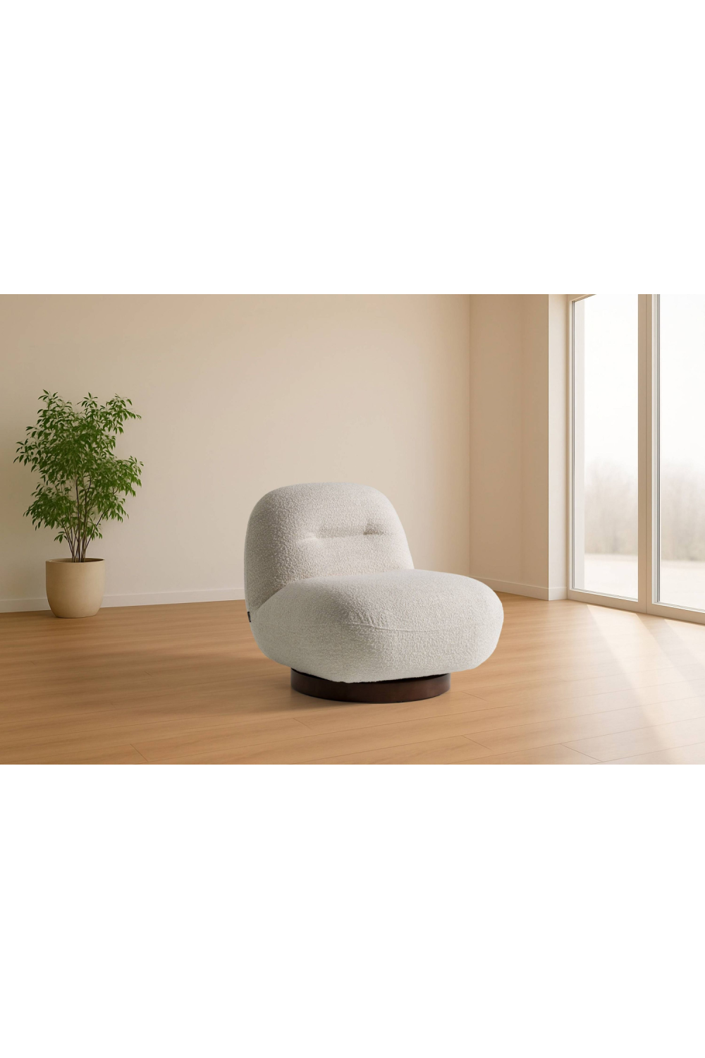   Fabric Upholstered Swivel Chair | Oroa.com