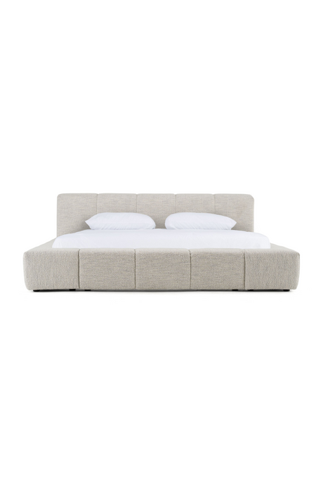   Channel-Tufted Cream Bed | Oroa.com