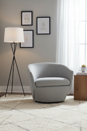   Gray Swivel Accent Chair | Oroa.com