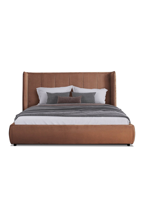   Orange Velvet Bed | Oroa.com