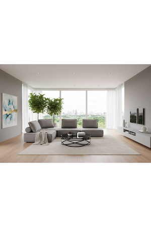   Gray Fabric 4-Piece Sectional Sofa | Oroa.com