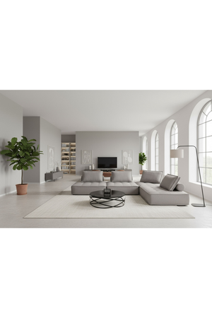   Gray Fabric 4-Piece Sectional Sofa | Oroa.com