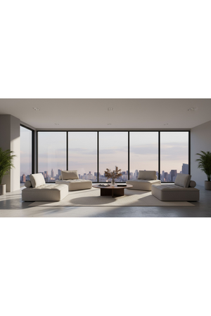   Gray Fabric 4-Piece Sectional Sofa | Oroa.com