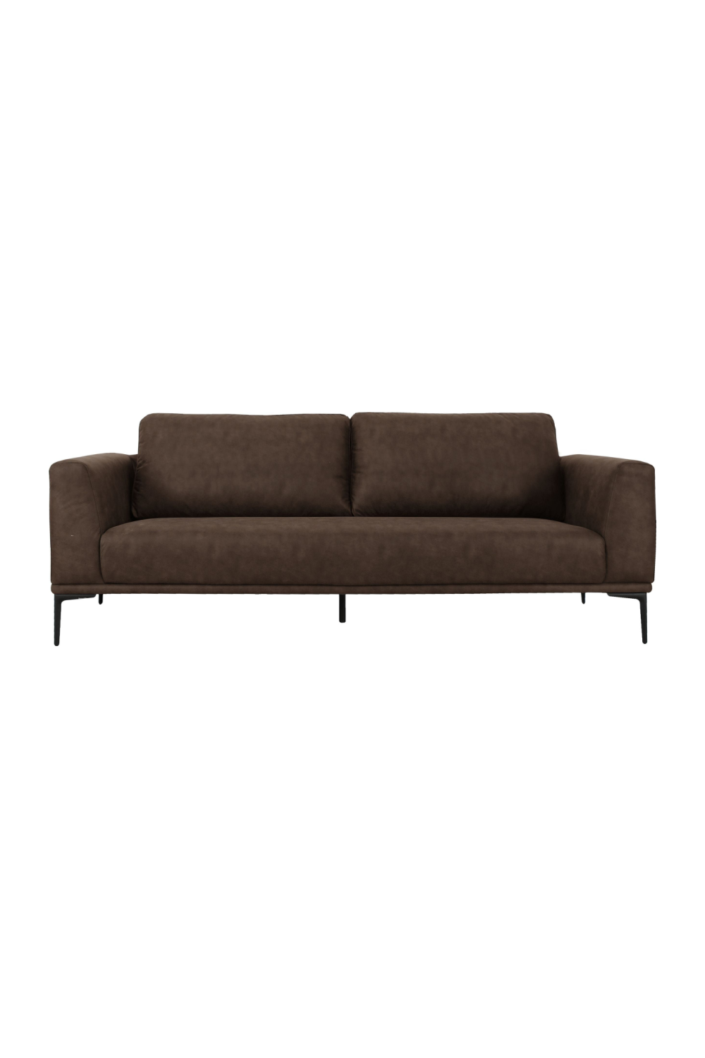   Brown Fabric Loveseat | Oroa.com