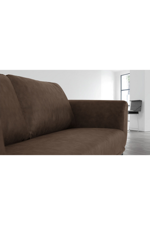   Brown Fabric Loveseat | Oroa.com