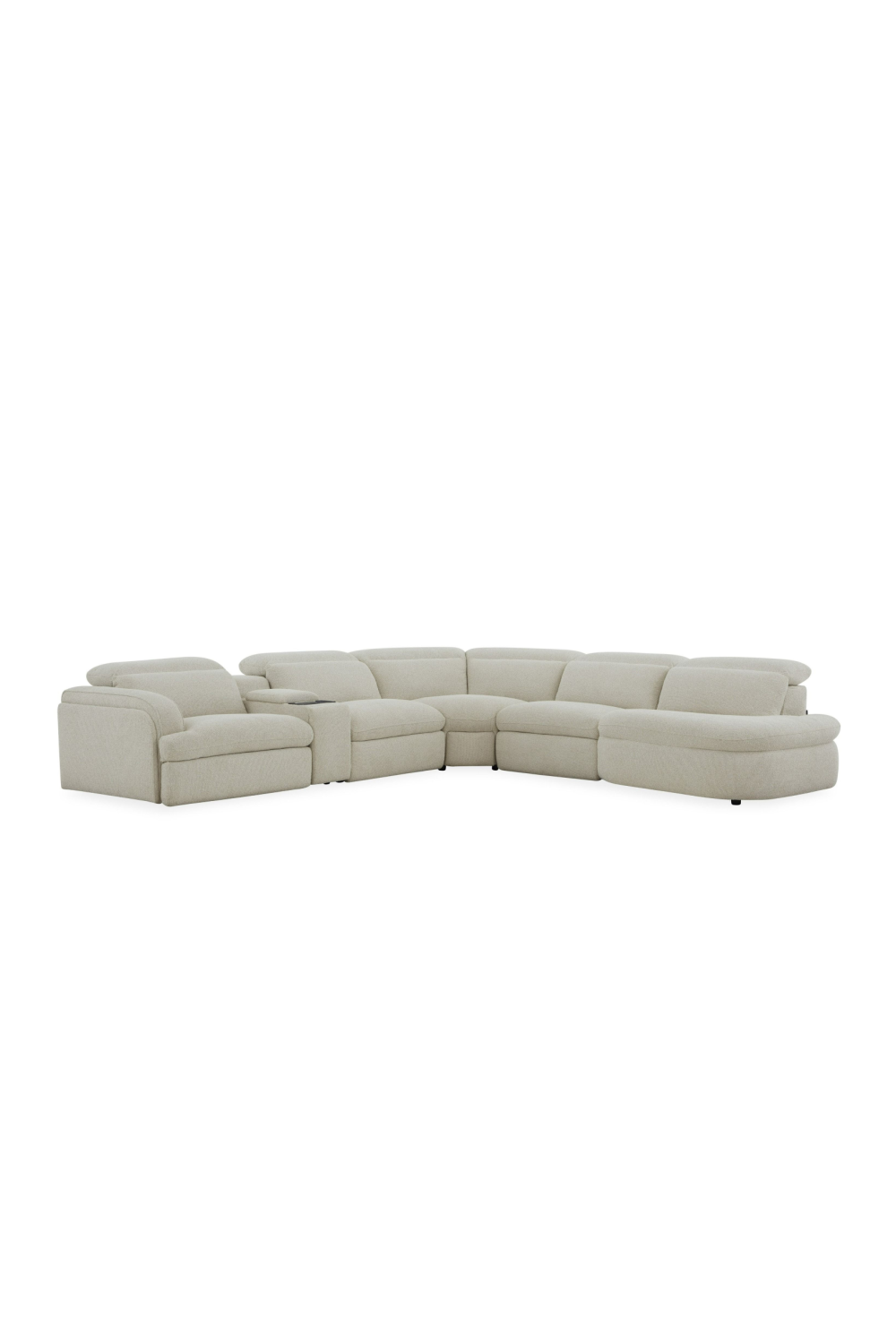   White L-Shaped Recliner Sectional Sofa | Oroa.com