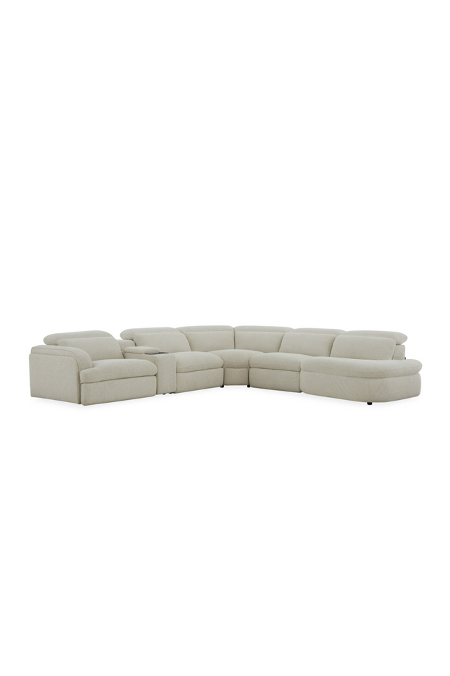 White L-Shaped Recliner Sectional Sofa | OROA Modern Ambler | Oroa.com