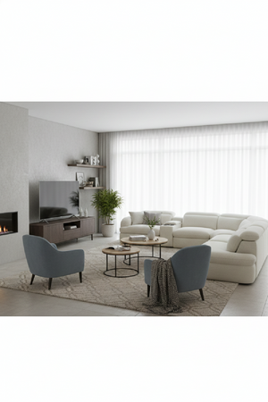   White L-Shaped Recliner Sectional Sofa | Oroa.com