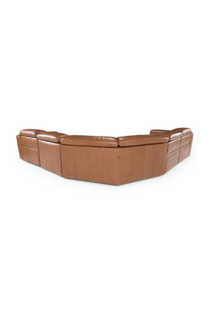   Brown Leather Sectional Recliner Sofa | Oroa.com