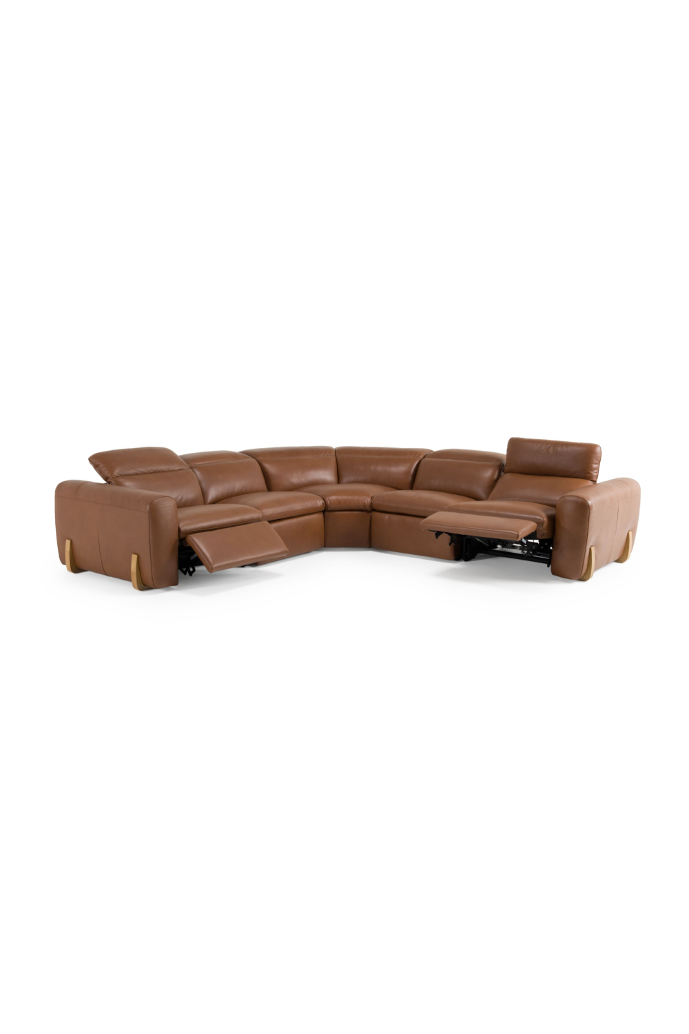   Brown Leather Sectional Recliner Sofa | Oroa.com