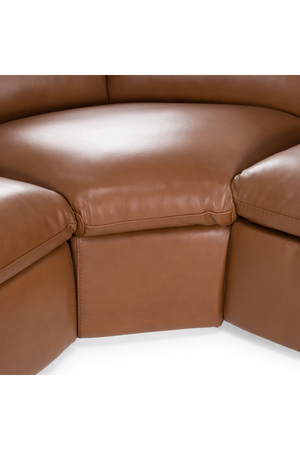   Brown Leather Sectional Recliner Sofa | Oroa.com