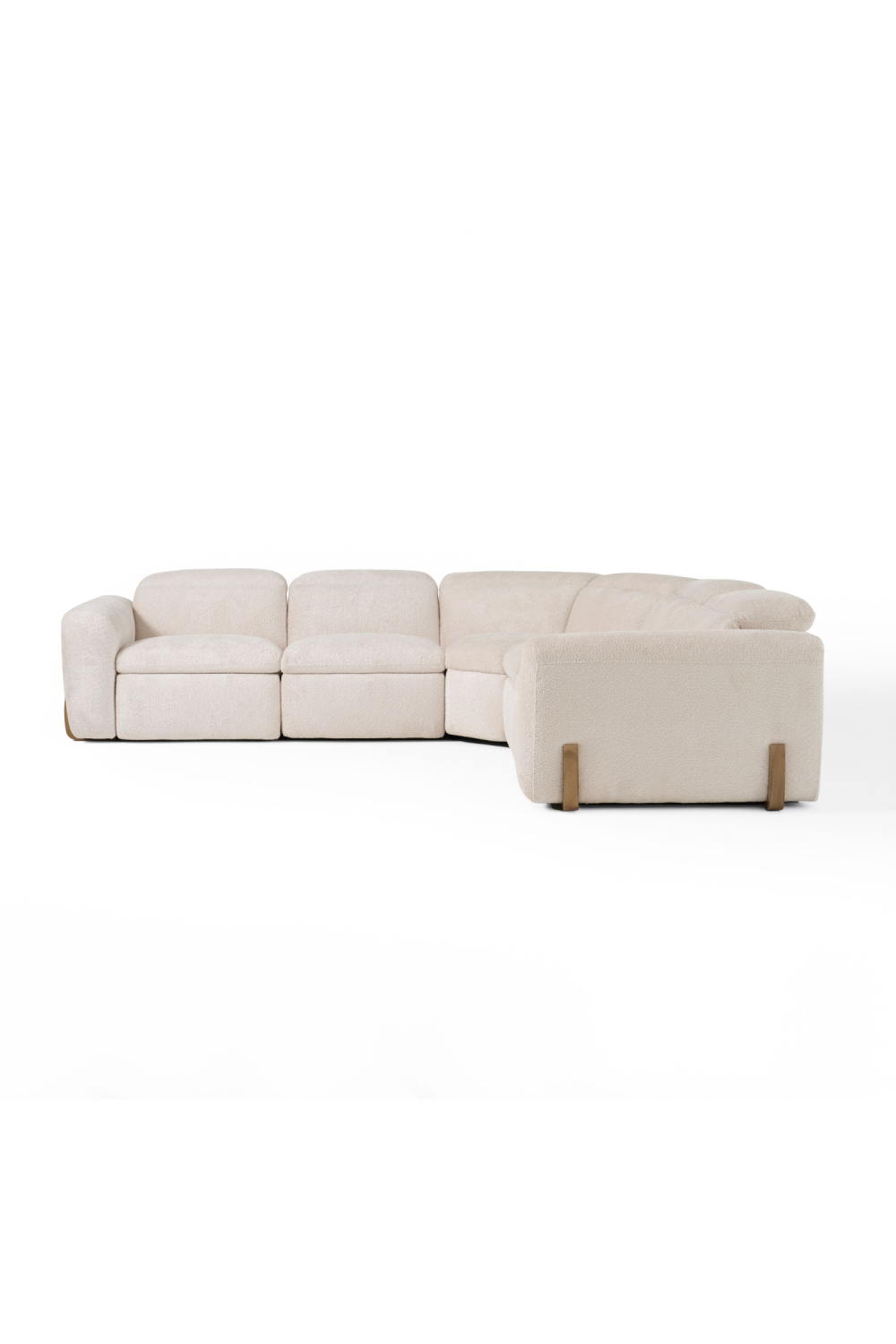   Beige Fabric Sectional Recliner Sofa | Oroa.com