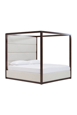   Brown Oak Canopy Bed | Oroa.com