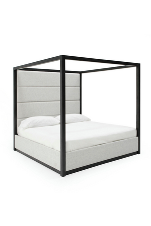   Gray Canopy Queen Bed | Oroa.com