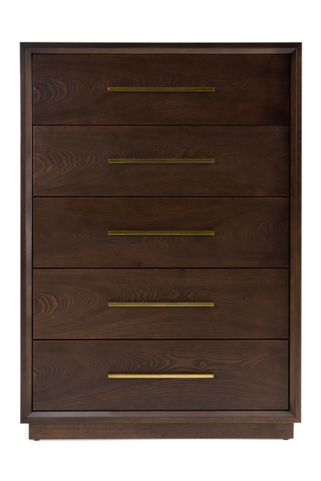   Brown Oak 5-Drawer Chest | Oroa.com