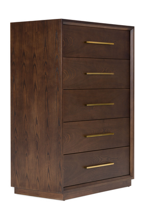   Brown Oak 5-Drawer Chest | Oroa.com