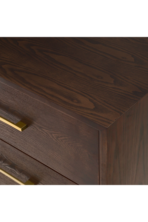   Brown Oak 5-Drawer Chest | Oroa.com