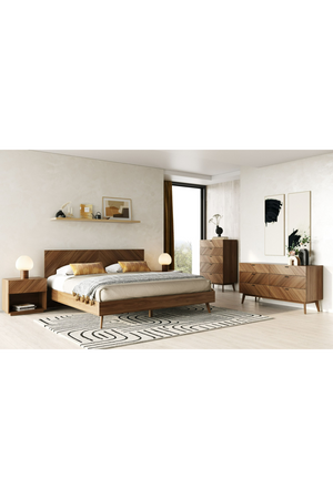   Walnut Veneer Bed | Oroa.com