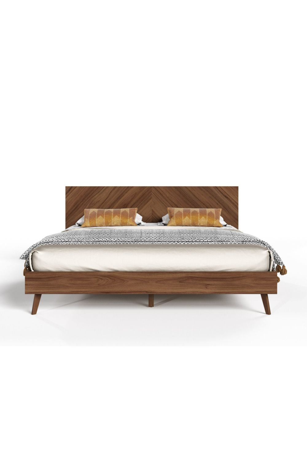   Walnut Veneer Bed | Oroa.com