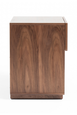   Walnut Veneer 1-Drawer Nightstand | Oroa.com