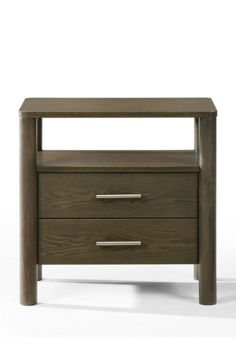   Solid Wood 2-Drawer Nightstand | Oroa.com