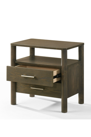   Solid Wood 2-Drawer Nightstand | Oroa.com