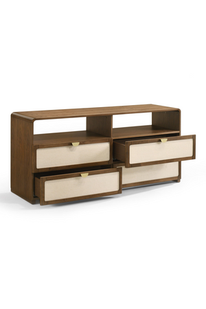   Natural Burlap 4-Drawer Dresser | Oroa.com