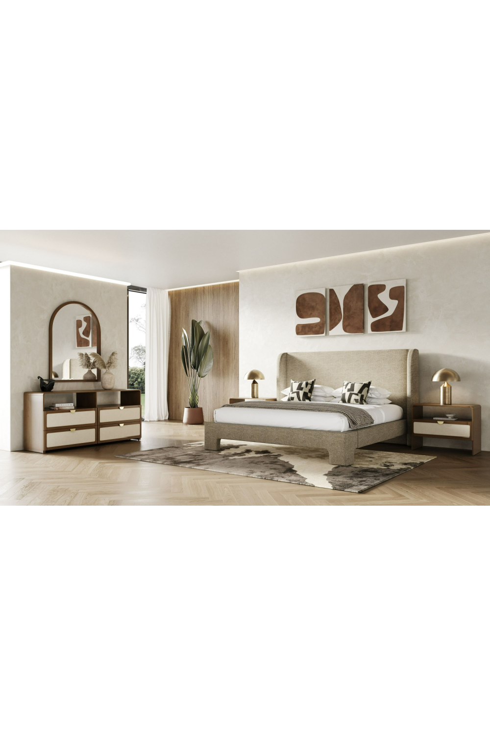   Natural Burlap 4-Drawer Dresser | Oroa.com