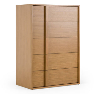   Warm Oak 5-Drawer Chest | Oroa.com