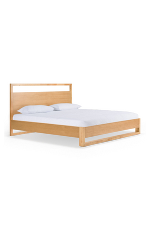   Natural Oak Minimalist Bed | Oroa.com