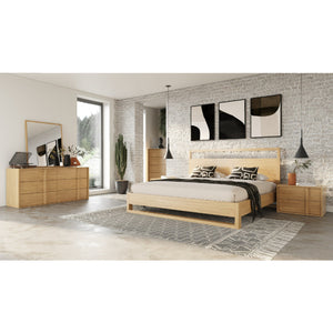   Natural Oak Minimalist Bed | Oroa.com