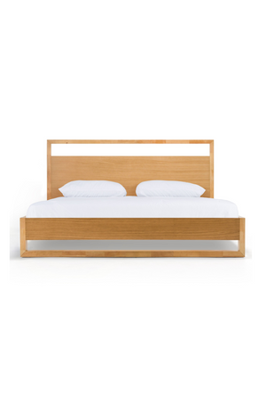   Natural Oak Minimalist Bed | Oroa.com