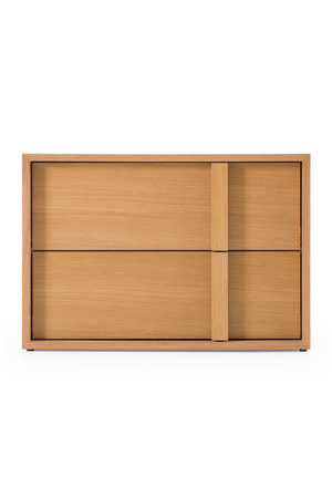   Warm Oak 2-Drawer Nightstand | Oroa.com