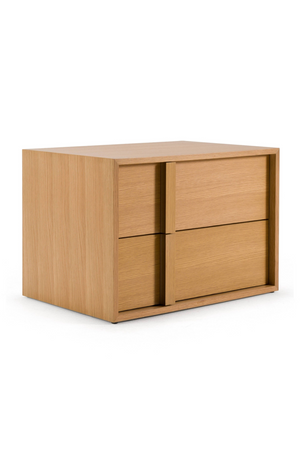   Warm Oak 2-Drawer Nightstand | Oroa.com