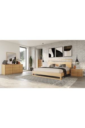   Warm Oak 2-Drawer Nightstand | Oroa.com