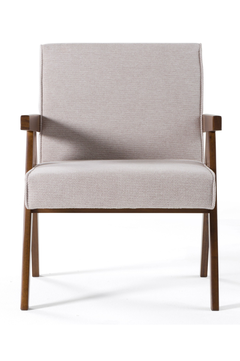   Walnut V-Leg Accent Chairs (2) | Oroa.com