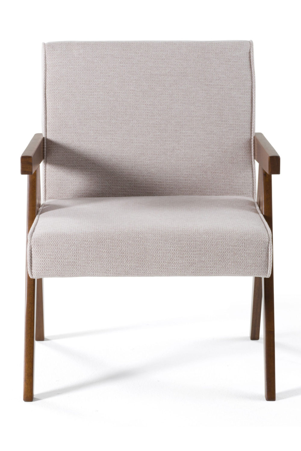   Walnut V-Leg Accent Chairs (2) | Oroa.com