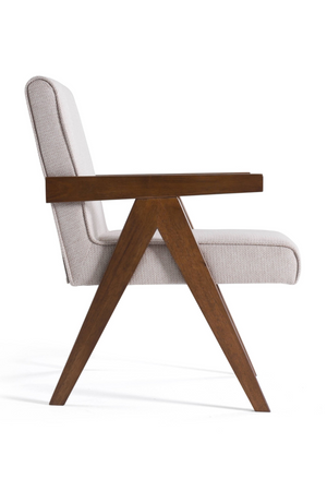   Walnut V-Leg Accent Chairs (2) | Oroa.com