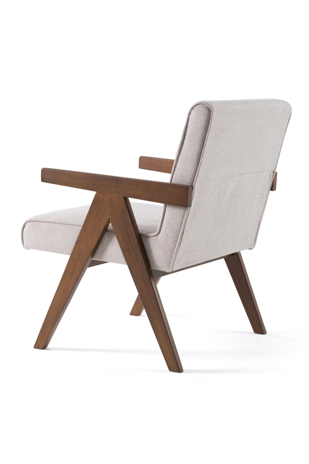   Walnut V-Leg Accent Chairs (2) | Oroa.com