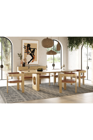   White Oak Veneer Dining Table | Oroa.com
