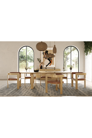   White Oak Veneer Dining Table | Oroa.com