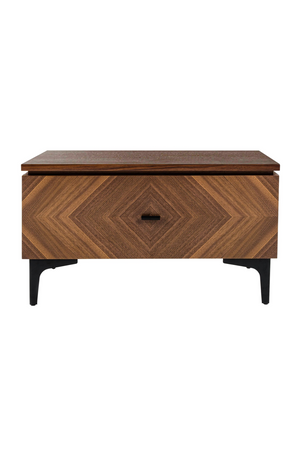   1-Drawer Walnut Veneer Nightstand | Oroa.com