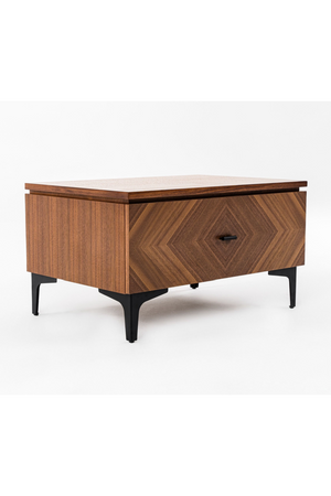   1-Drawer Walnut Veneer Nightstand | Oroa.com