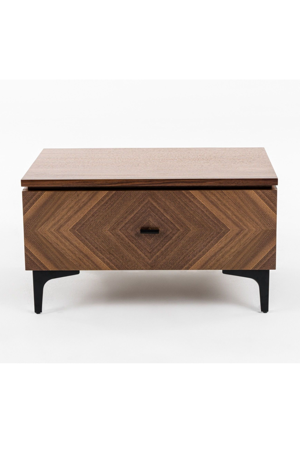  1-Drawer Walnut Veneer Nightstand | Oroa.com