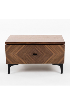   1-Drawer Walnut Veneer Nightstand | Oroa.com