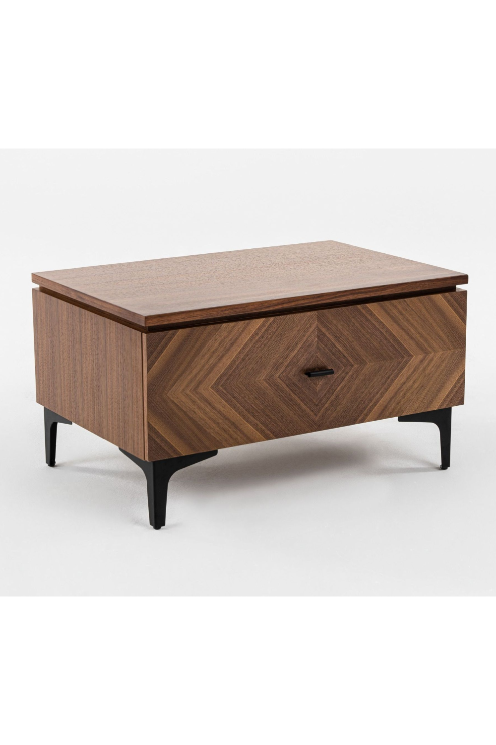   1-Drawer Walnut Veneer Nightstand | Oroa.com