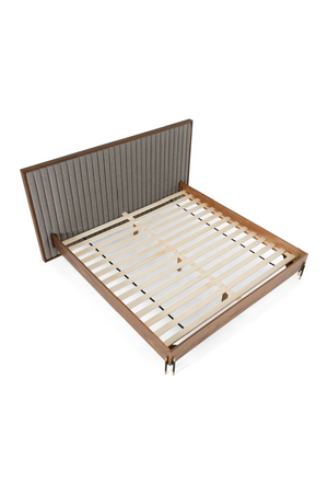   Gray Channeled Headboard Bed | Oroa.com